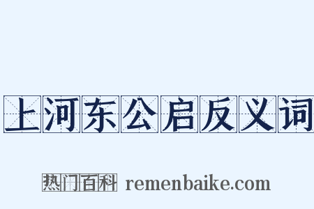 上河东公启反义词是什么意思的图片
